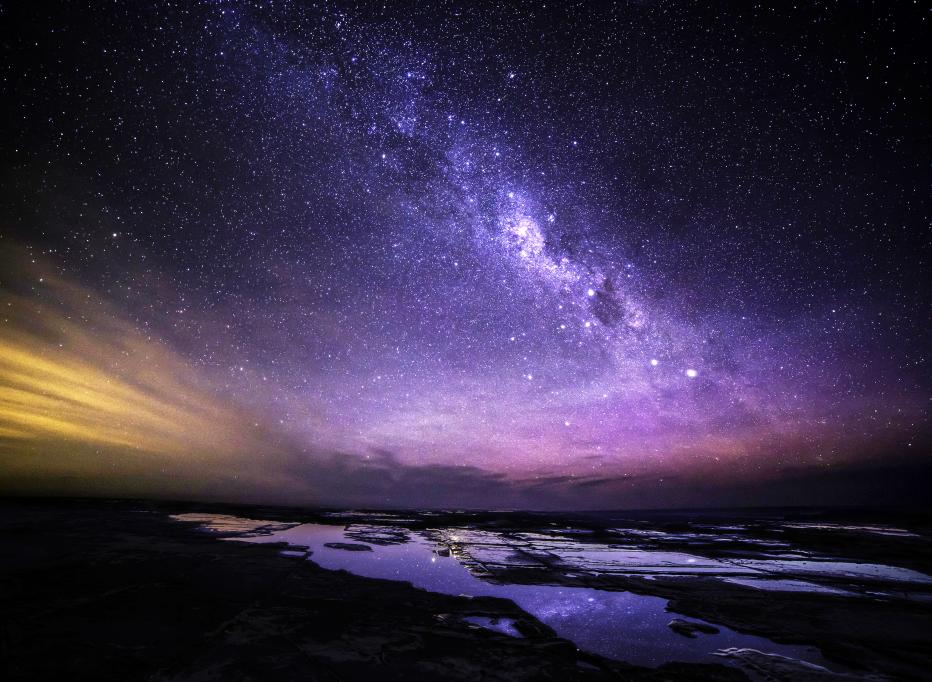 大洋路夜晚的银河景象