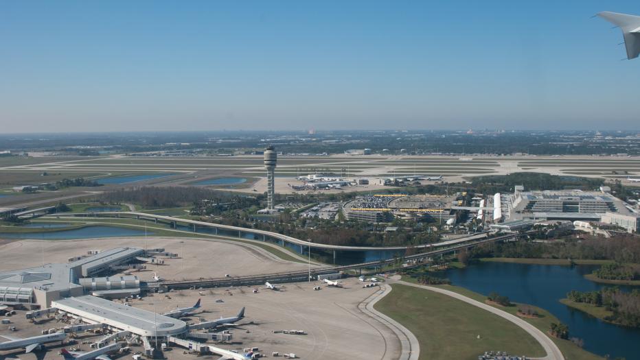 Aerial view of MCO International Airport