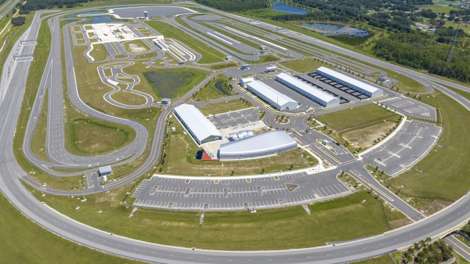 Aerial view of SunTrax advanced research and testing facility
