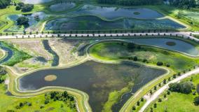 Aerial view of the 4G Wetlands
