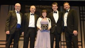 Team at New Civil Engineer's 100 Companies of the Year 2018 Awards