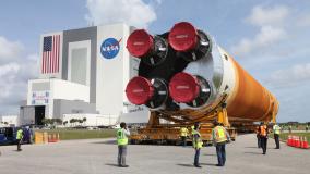Rocket outside Kennedy Space Center