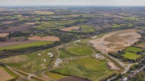 Aerial view of The Avenue post remediation