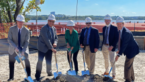 Pictured: Jacobs teammates attend groundbreaking ceremony - from left to right  Dan Lynch, Samer Sadek, Paula Sanjines, Ned Johnson, Mark Johnson, Rich Voigt.