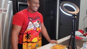 Omarlie John cooking