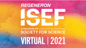 A banner which reads Regeneron ISEF A program of Society for Science Virtual 2021