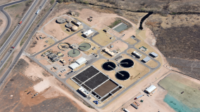 Midland Texas water treatment plant aerial