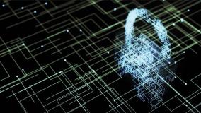 Stock image of a hologram lock