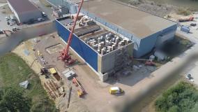 Radioactive waste treatment center in Belgium aerial view