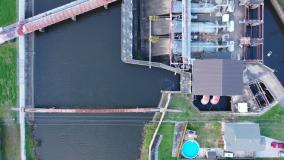 Aerial view of water treatment plant in New Orleans