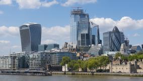 View of London from the river