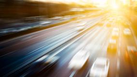 Stock image of a highway with blur