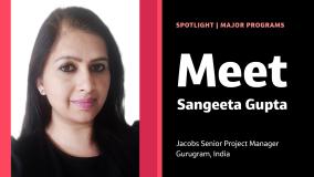 Sangeeta Gupta headshot and banner