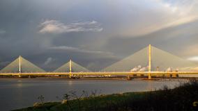 Mersey Gateway at dusk