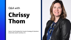 Chrissy Thom headshot in Q&A banner