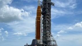 Artemis_I_rocket_traported_back_to_VAB,_July_2._Credit_NASA