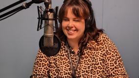 Michelle Levi recording podcast