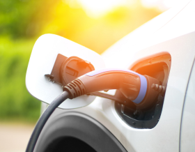 Charging electric vehicle in the sun