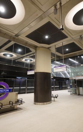 View of station platform at Paddington