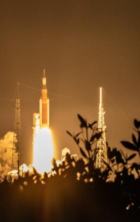 Artemis I successfully launched from Kennedy Space Center on Wednesday Nov. 16; Photo Credit: Ben Bair