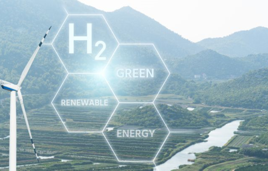 Stock image depticting hydrogen energy scheme