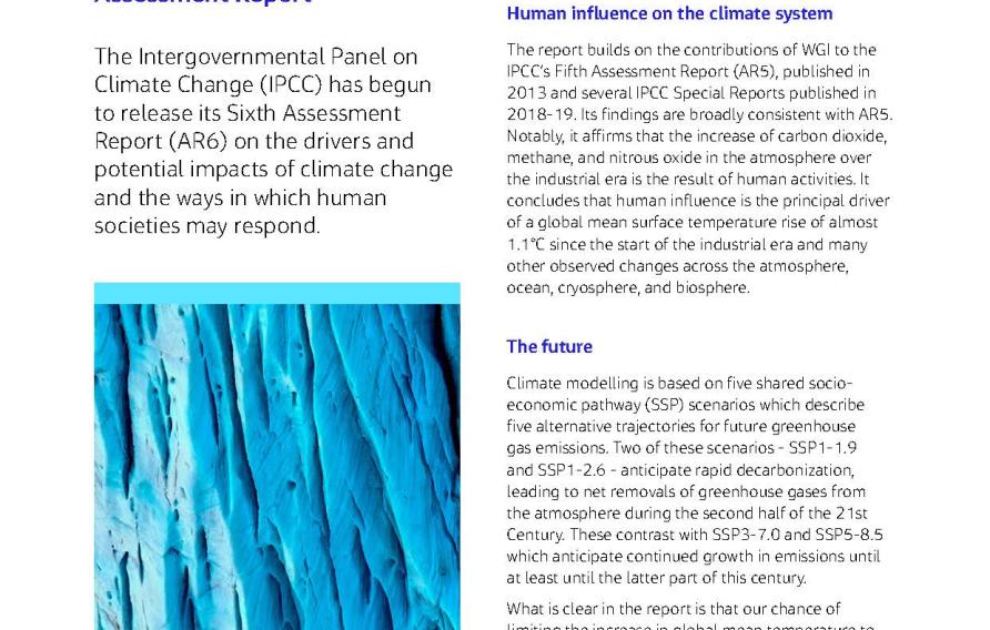 Climate Change 2021: The physical science basis
