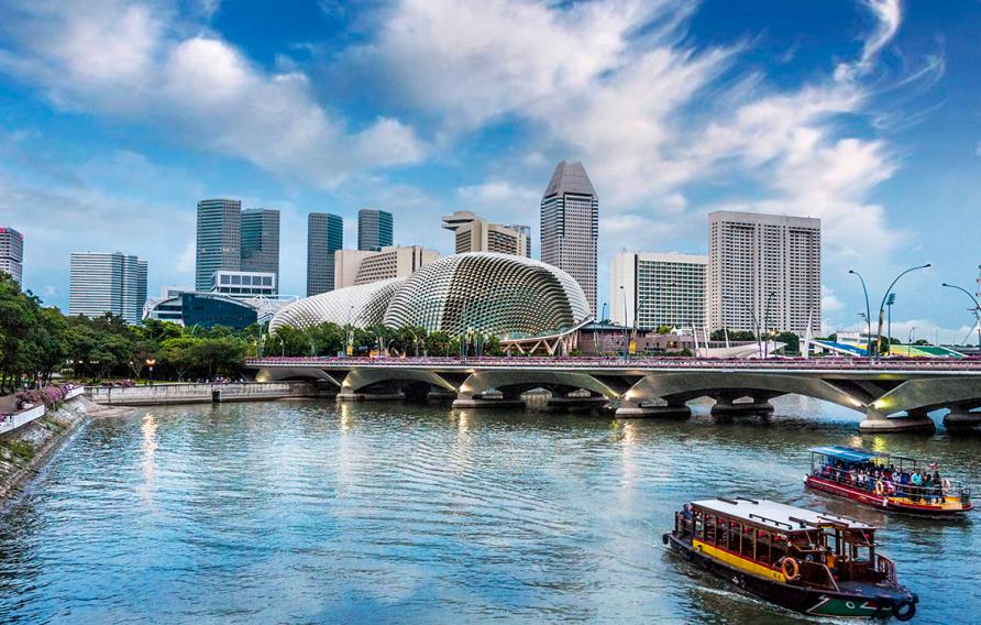 Singapore harbor stock image