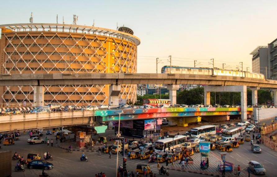 Hyderabad Metro Rail. Image courtesy of L&amp;T Hyderabad Metro Rail Ltd