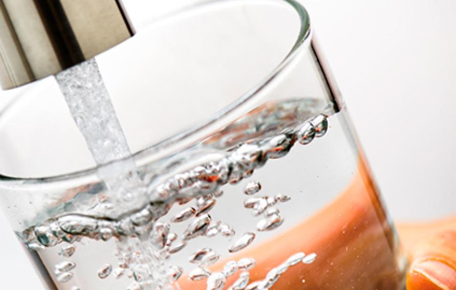 Water glass stock image