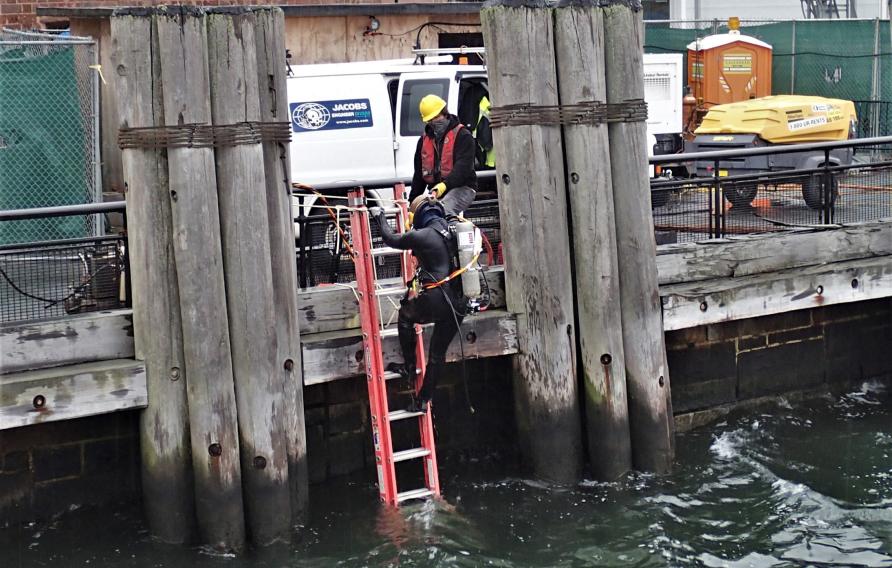 Safety first - entering the New York harbor (photo taken by Jacobs team) – photo taken by Jacobs staff