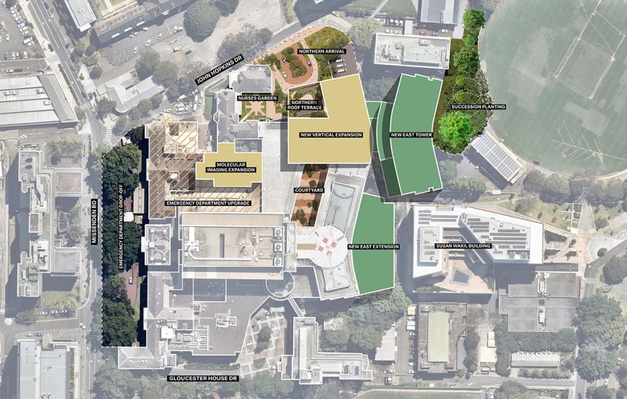 Aerial view of RPA Hospital site plan