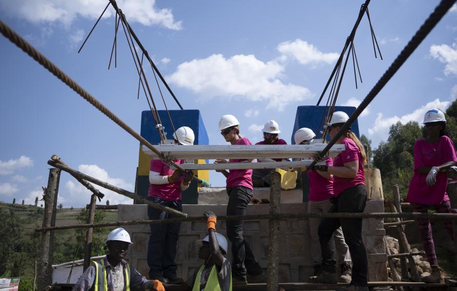 Constructing the Kibiraro bridge