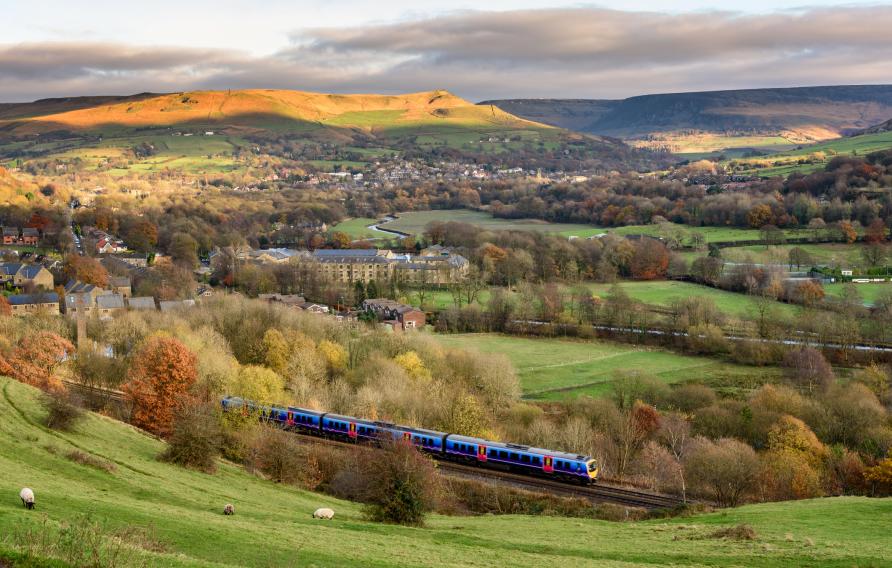 UK Countryside with train