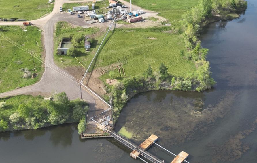 Aerial view of the Veliscol burn pit ISTT treatment system in 2024