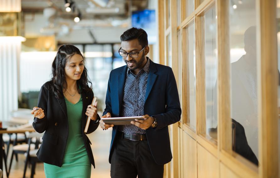 Two Happy Indian Business People