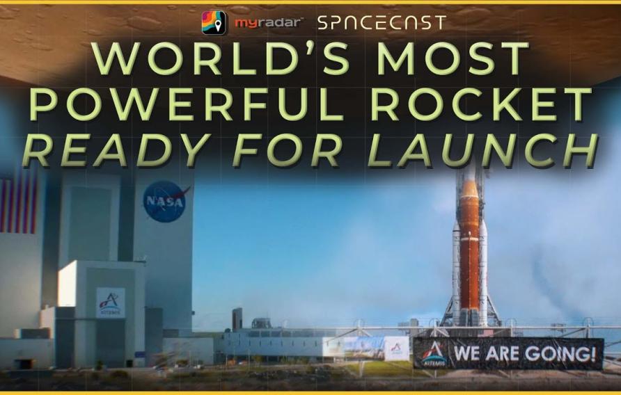 World's most powerful rocket rolls to NASA KSC launch pad for moon launch | SpaceCast