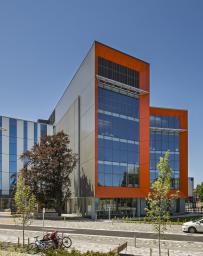 External view of the new Christchurch Hospital Outpatients Building on a sunny day