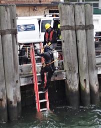 Safety first - entering the New York harbor (photo taken by Jacobs team) – photo taken by Jacobs staff