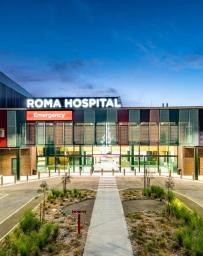Front entrance of new Roma Hospital