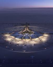 Red Sea Airport at dusk
