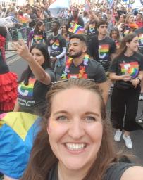 Katie Holmes at Pride parade