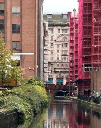 Greater Manchester - view of river with buildings either side