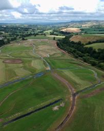 New creek network constructed in the upper parts of the site. 