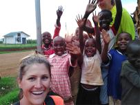 Ugandan children and Erin James