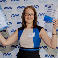 Kate Simmonds winning the Victoria Water Award