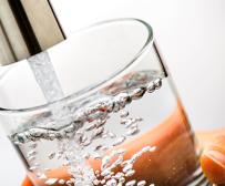 Water glass stock image