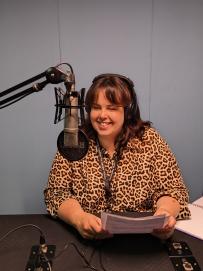 Michelle Levi recording podcast