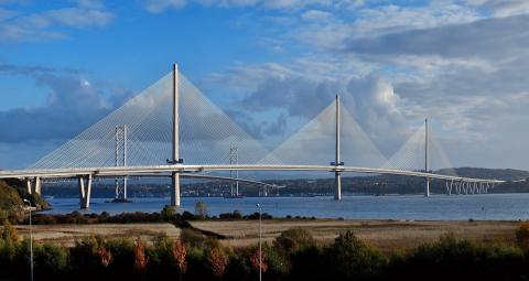 Queensferry Crossing from shore 