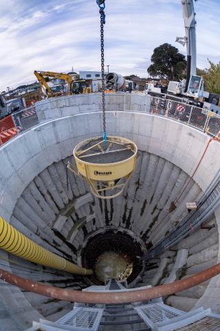 Base Pour looking into tunnel - Central Interceptor