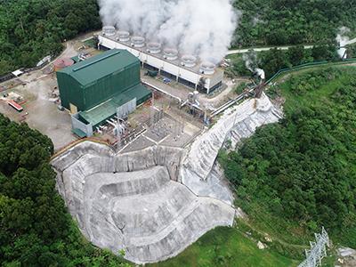 Aerial view of power plant